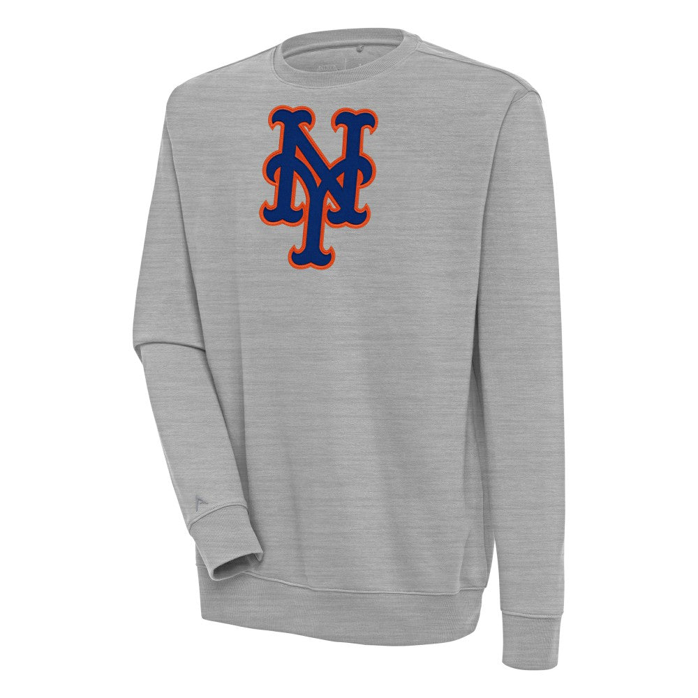 New York Mets Antigua Victory Pullover Sweatshirt - Heather Gray - MLB on Sale