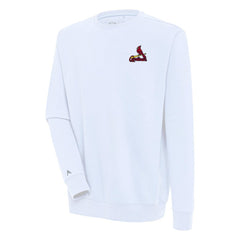 St. Louis Cardinals Antigua Victory Pullover Sweatshirt - White - MLB Discount