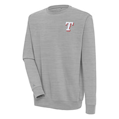 Texas Rangers Antigua Victory Pullover Sweatshirt - Heather Gray - MLB Discount