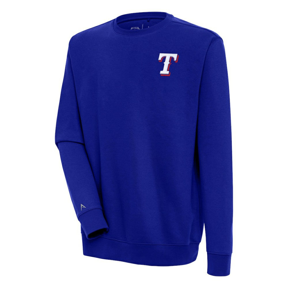 Texas Rangers Antigua Victory Pullover Sweatshirt - Royal - MLB Lifestyle