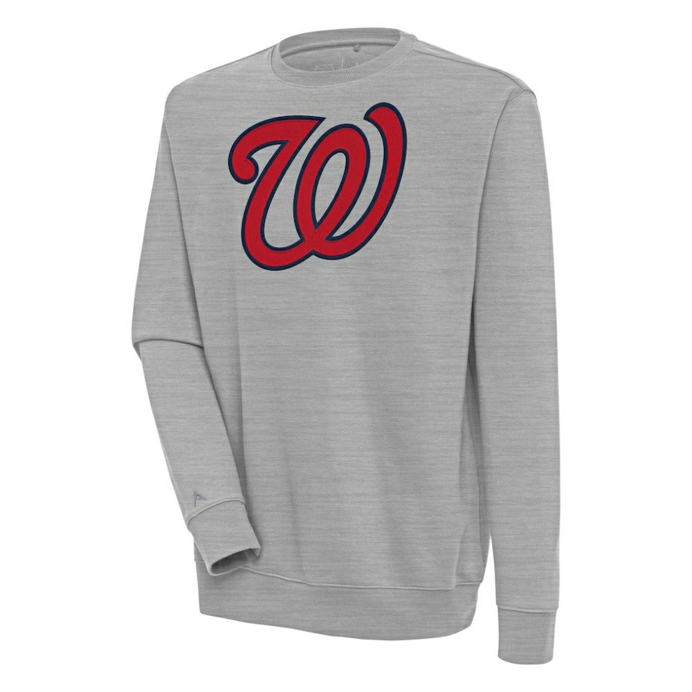 Washington Nationals Antigua Victory Pullover Sweatshirt - Heather Gray - MLB Online