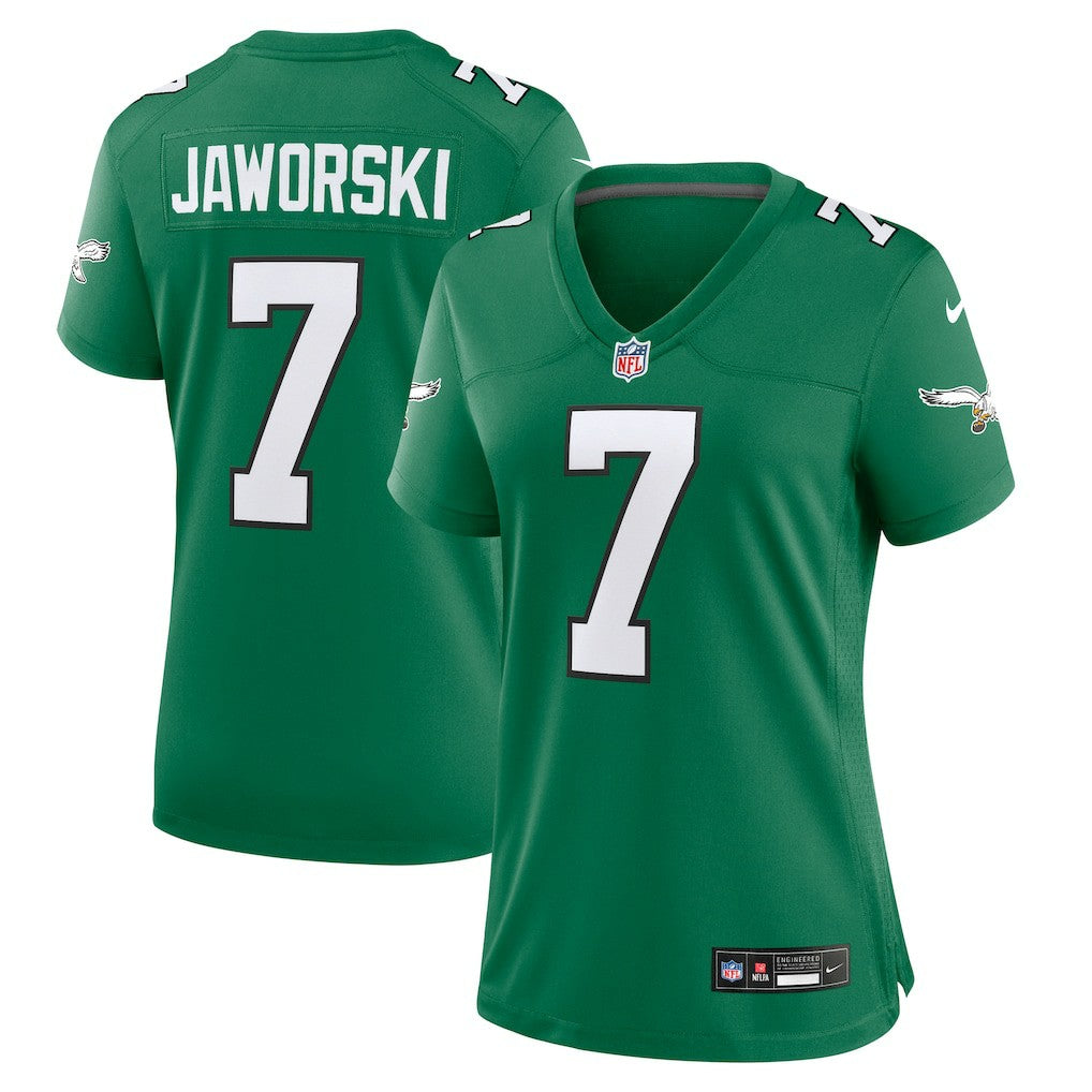 Nike Ron Jaworski Philadelphia Eagles Women's Alternate Game Jersey Kelly Green
