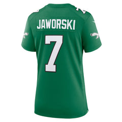 Nike Ron Jaworski Philadelphia Eagles Women's Alternate Game Jersey Kelly Green