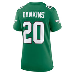 Nike Brian Dawkins Philadelphia Eagles Women's Alternate Game Jersey Kelly Green