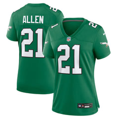 Nike Eric Allen Philadelphia Eagles Women's Alternate Game Jersey Kelly Green