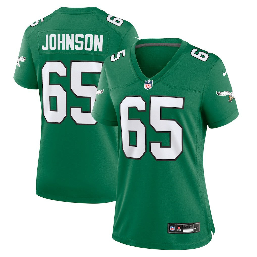 Nike Lane Johnson Philadelphia Eagles Women's Alternate Game Jersey Kelly Green