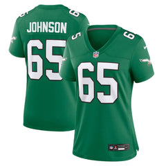 Nike Lane Johnson Philadelphia Eagles Women's Alternate Game Jersey Kelly Green