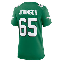 Nike Lane Johnson Philadelphia Eagles Women's Alternate Game Jersey Kelly Green