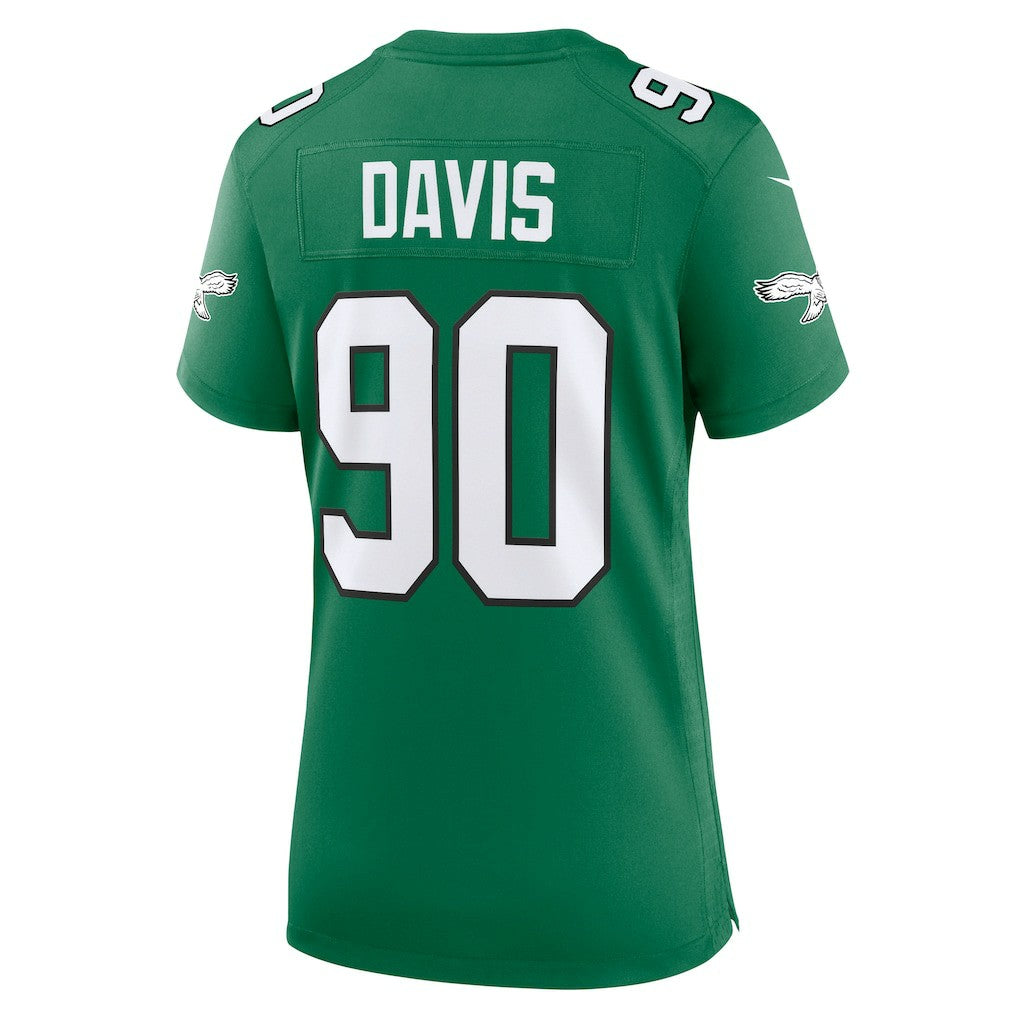 Nike Jordan Davis Philadelphia Eagles Women's Alternate Game Jersey Kelly Green
