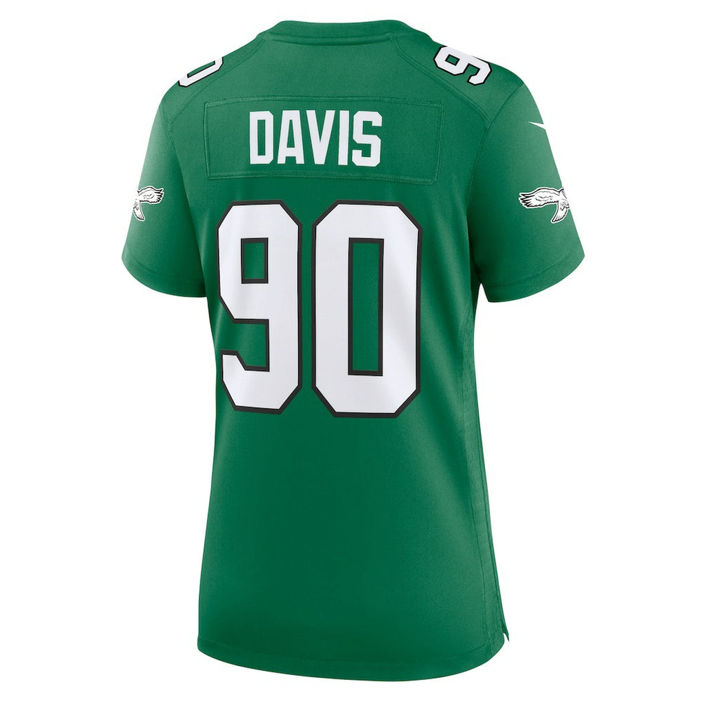 Nike Jordan Davis Philadelphia Eagles Women's Alternate Game Jersey Kelly Green