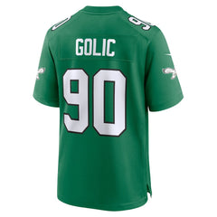Nike Mike Golic Philadelphia Eagles Retired Player Alternate Game Jersey Kelly Green