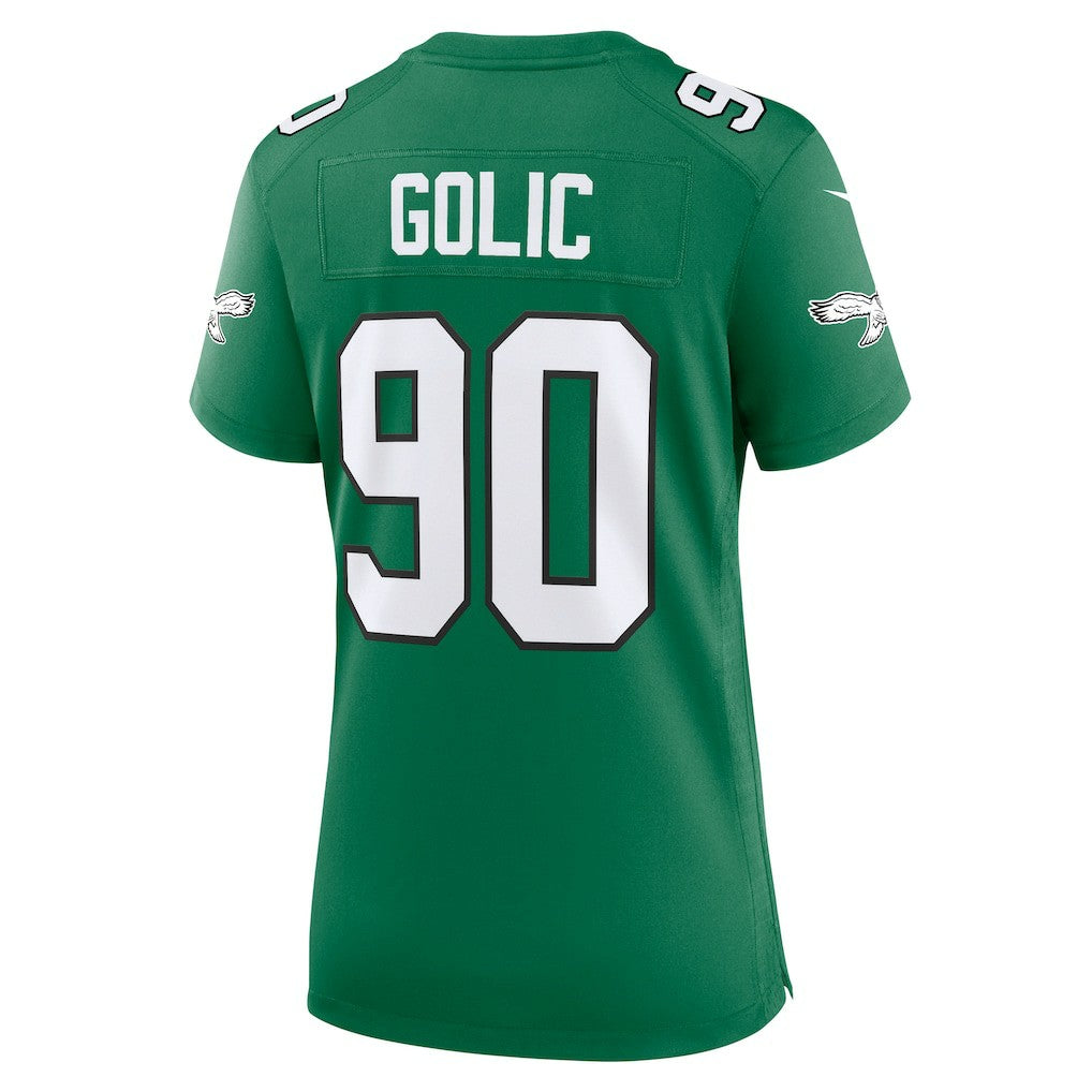 Nike Mike Golic Philadelphia Eagles Women's Alternate Game Jersey Kelly Green