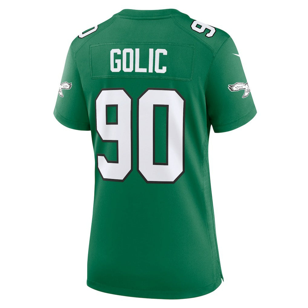 Nike Mike Golic Philadelphia Eagles Women's Alternate Game Jersey Kelly Green