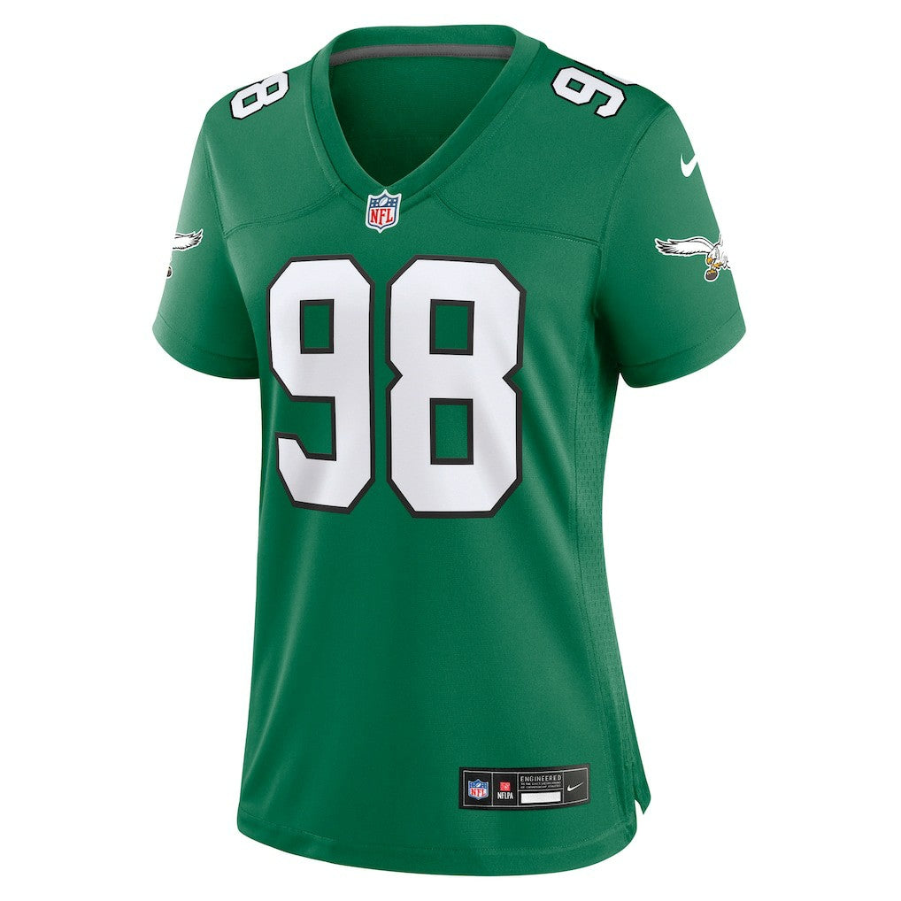 Nike Jalen Carter Philadelphia Eagles Women's Alternate Game Jersey Kelly Green