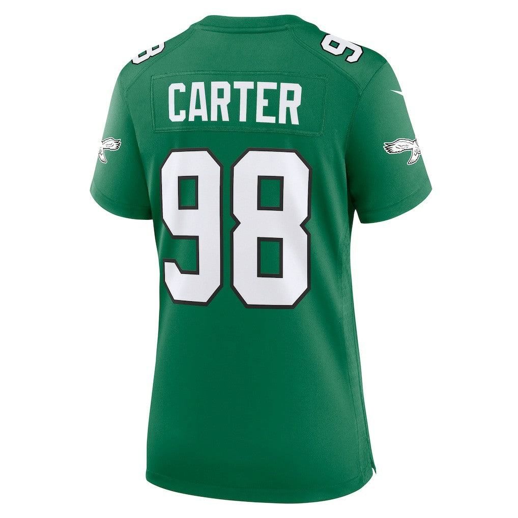 Nike Jalen Carter Philadelphia Eagles Women's Alternate Game Jersey Kelly Green