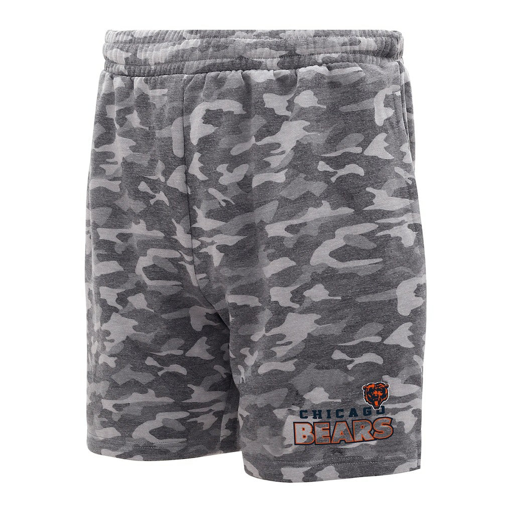 Chicago Bears Concepts Sport Biscayne Camo Shorts Charcoal