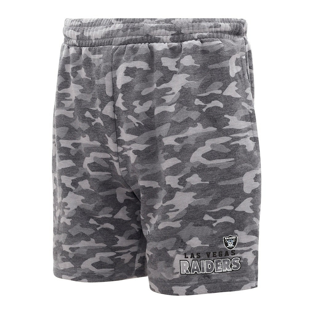 Las Vegas Raiders Concepts Sport Biscayne Camo Shorts Charcoal