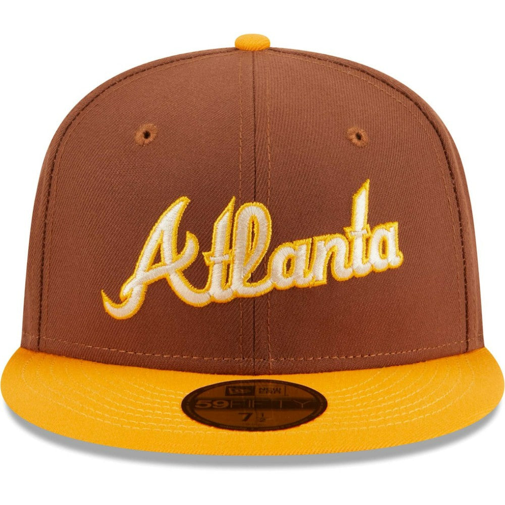 Atlanta Braves New Era Tiramisu  59FIFTY Fitted Hat - Brown - New Era Discount