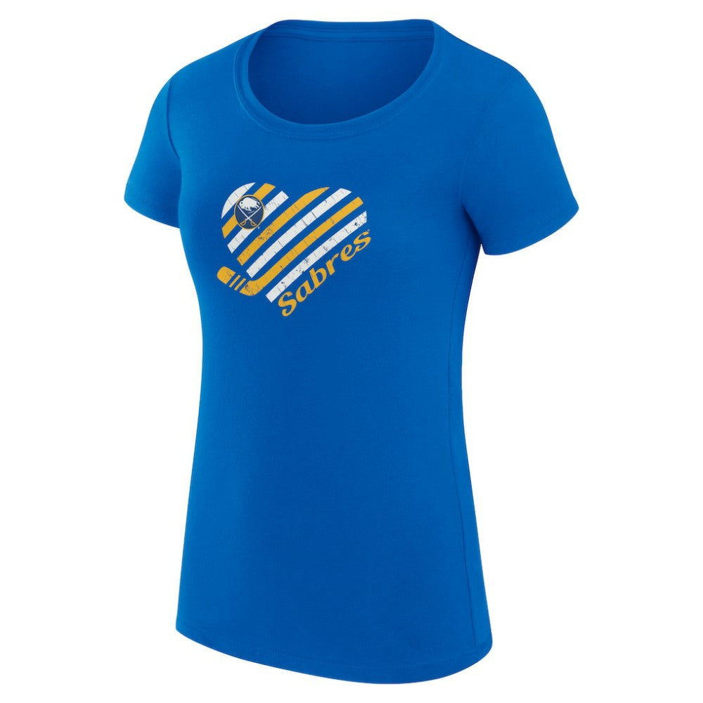 Buffalo Sabres G-III 4Her by Carl Banks Women's Super-Slim Fit Lightweight Heart T-Shirt - Royal - NHL 200446364