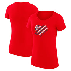 Montreal Canadiens G-III 4Her by Carl Banks Women's Super-Slim Fit Lightweight Heart T-Shirt - Red - NHL 200446374