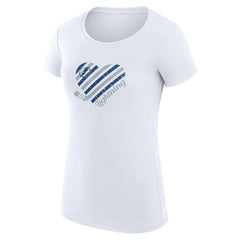 Tampa Bay Lightning G-III 4Her by Carl Banks Women's Super-Slim Fit Lightweight Heart T-Shirt - White - NHL 200446405