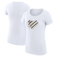 Vegas Golden Knights G-III 4Her by Carl Banks Women's Super-Slim Fit Lightweight Heart T-Shirt - White - NHL 200446408