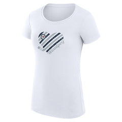Winnipeg Jets G-III 4Her by Carl Banks Women's Super-Slim Fit Lightweight Heart T-Shirt - White - NHL 200446410