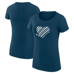 Tampa Bay Lightning G-III 4Her by Carl Banks Women's Super-Slim Fit Lightweight Heart T-Shirt - Navy - NHL 200446416