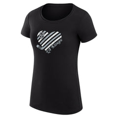 Los Angeles Kings G-III 4Her by Carl Banks Women's Super-Slim Fit Lightweight Heart T-Shirt - Black - NHL 200446462
