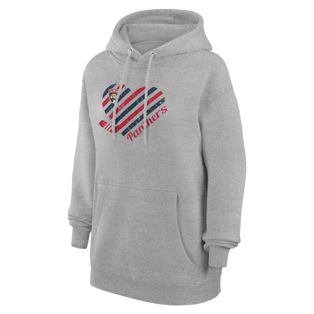Florida Panthers G-III 4Her by Carl Banks Women's Heart Pullover Hoodie - Heather Gray - NHL 200446504