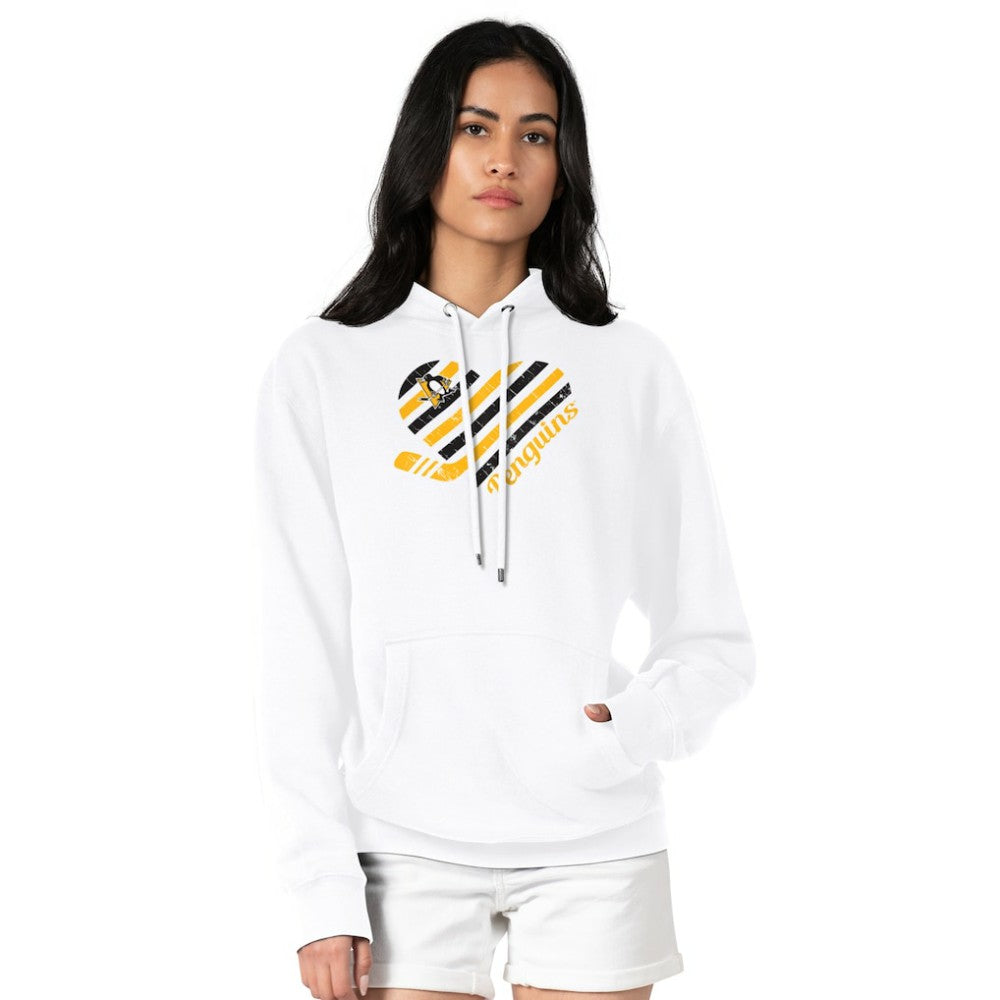 Pittsburgh Penguins G-III 4Her by Carl Banks Women's Heart Pullover Hoodie - White - NHL 200446547