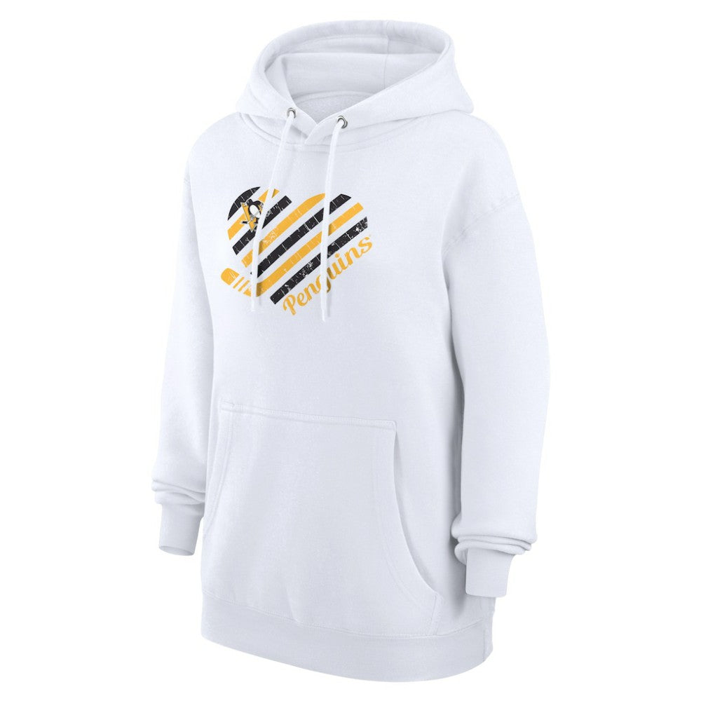 Pittsburgh Penguins G-III 4Her by Carl Banks Women's Heart Pullover Hoodie - White - NHL 200446547