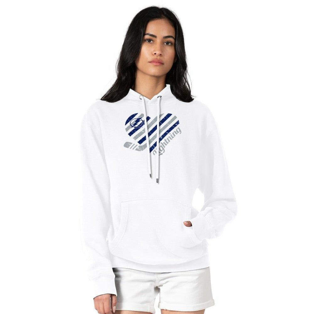 Tampa Bay Lightning G-III 4Her by Carl Banks Women's Heart Pullover Hoodie - White - NHL 200446551