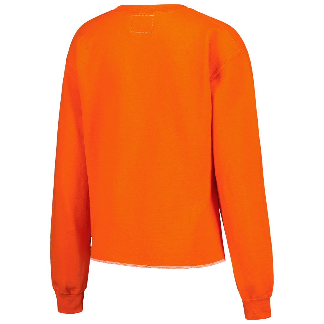Tampa Bay Buccaneers Refried Apparel Women's Retro Cropped Tri-Blend Pullover Sweatshirt Orange