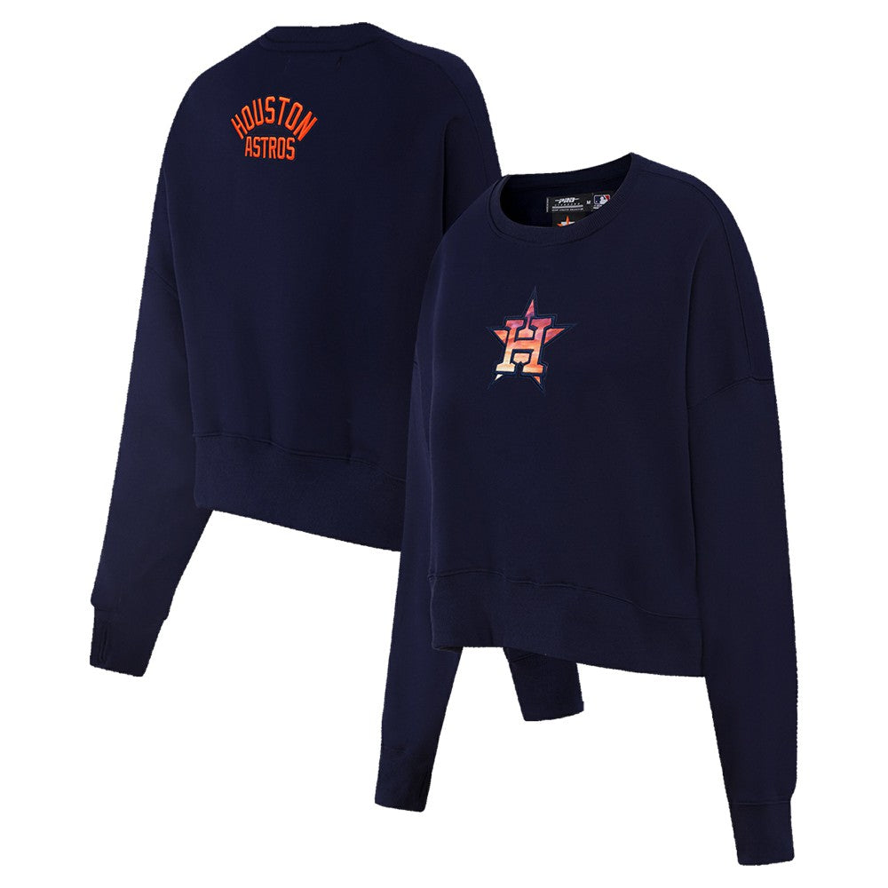 Houston Astros Pro Standard Women's Painted Sky Pullover Sweatshirt - Navy - MLB Lifestyle