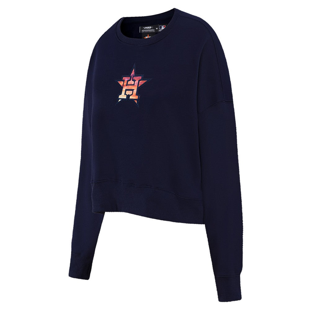 Houston Astros Pro Standard Women's Painted Sky Pullover Sweatshirt - Navy - MLB Lifestyle