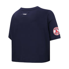 Boston Red Sox Pro Standard Women's Painted Sky Boxy Cropped T-Shirt - Navy - MLB Online