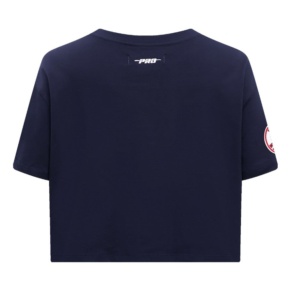 Boston Red Sox Pro Standard Women's Painted Sky Boxy Cropped T-Shirt - Navy - MLB Online
