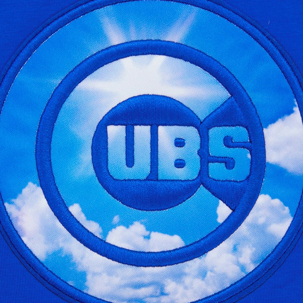 Chicago Cubs Pro Standard Women's Painted Sky Boxy Cropped T-Shirt - Royal - MLB on Sale