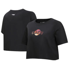San Francisco Giants Pro Standard Women's Painted Sky Boxy Cropped T-Shirt - Black - MLB Sale