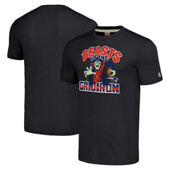 New England Patriots Homage Unisex Monsters of the Gridiron Halloween Tri-Blend T-Shirt Charcoal