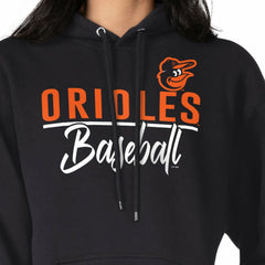 Baltimore Orioles G-III 4Her by Carl Banks Women's Team Fleece Pullover Hoodie - Black - MLB on Sale