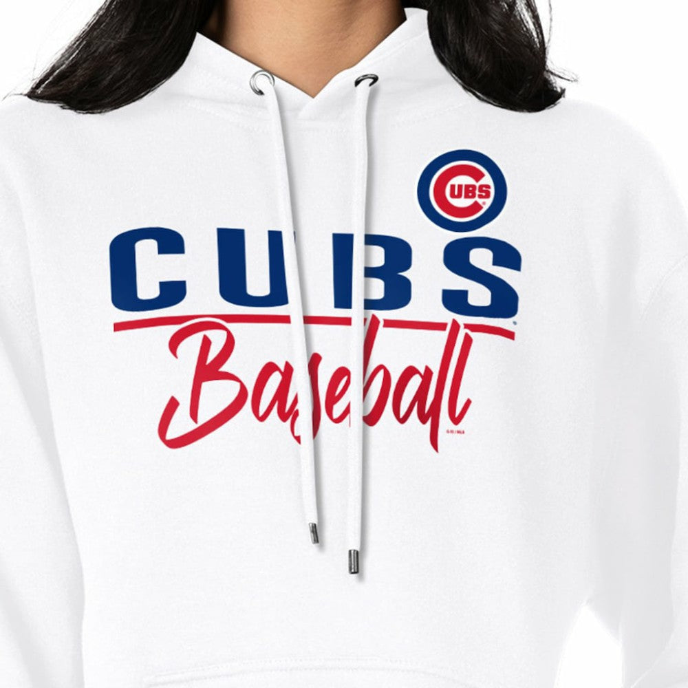 Chicago Cubs G-III 4Her by Carl Banks Women's Team Fleece Pullover Hoodie - White - MLB Lifestyle