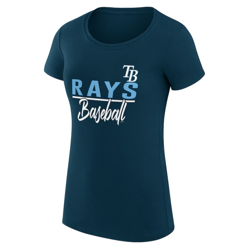 Tampa Bay Rays G-III 4Her by Carl Banks Women's Super-Slim Fit Lightweight Team Graphic T-Shirt - Navy - MLB Discount