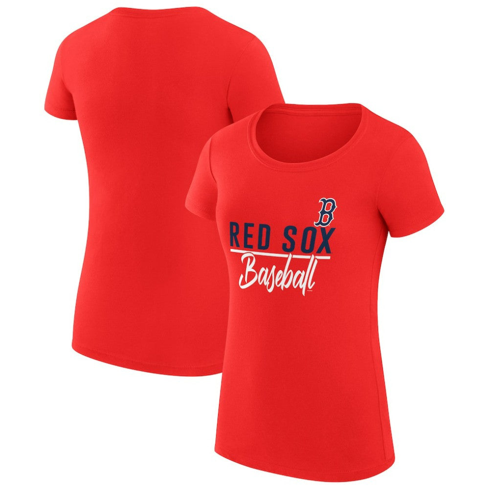 Boston Red Sox G-III 4Her by Carl Banks Women's Super-Slim Fit Lightweight Team Graphic T-Shirt - Red - MLB on Sale