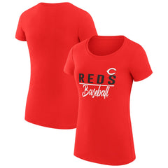Cincinnati Reds G-III 4Her by Carl Banks Women's Super-Slim Fit Lightweight Team Graphic T-Shirt - Red - MLB on Sale