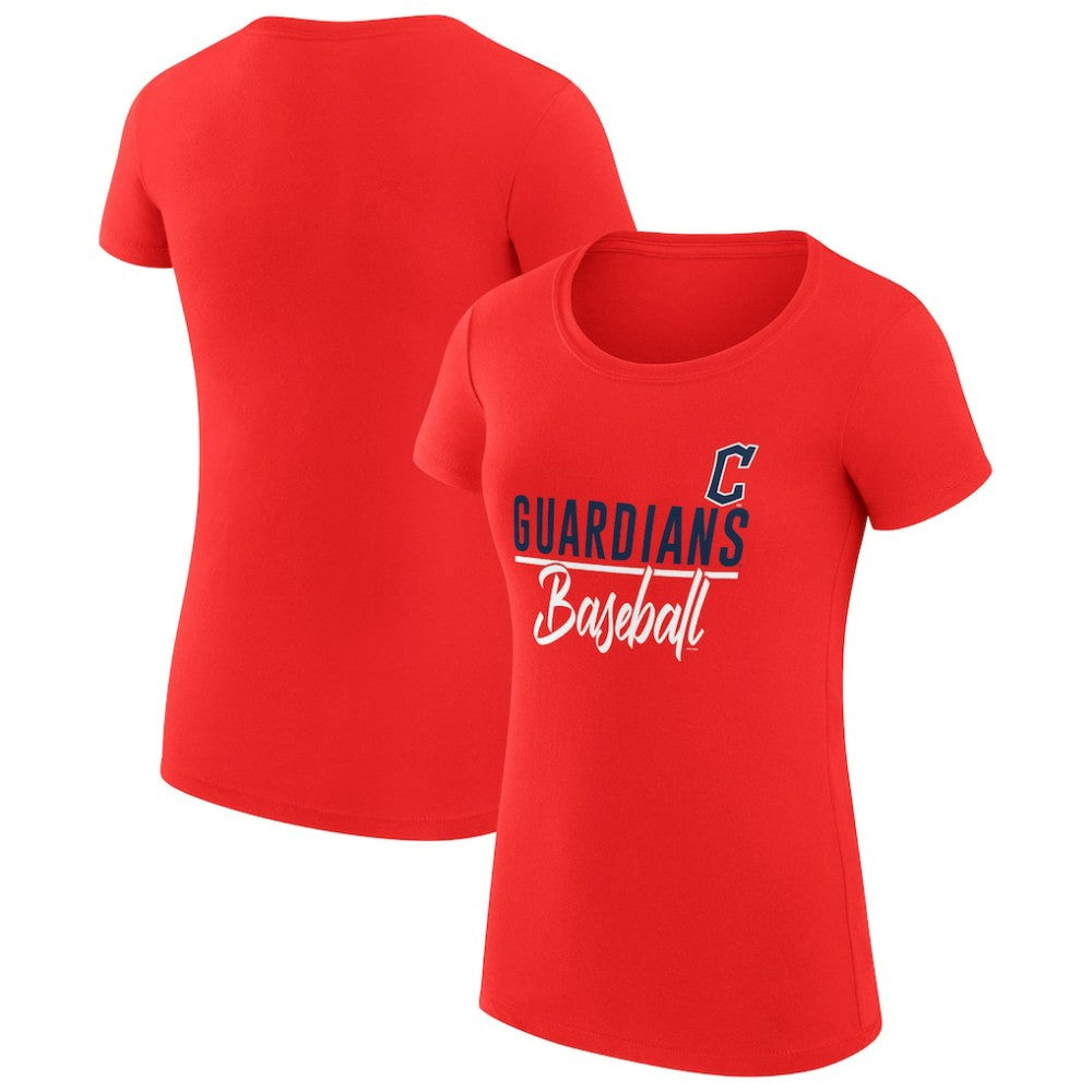 Cleveland Guardians G-III 4Her by Carl Banks Women's Super-Slim Fit Lightweight Team Graphic T-Shirt - Red - MLB on Sale
