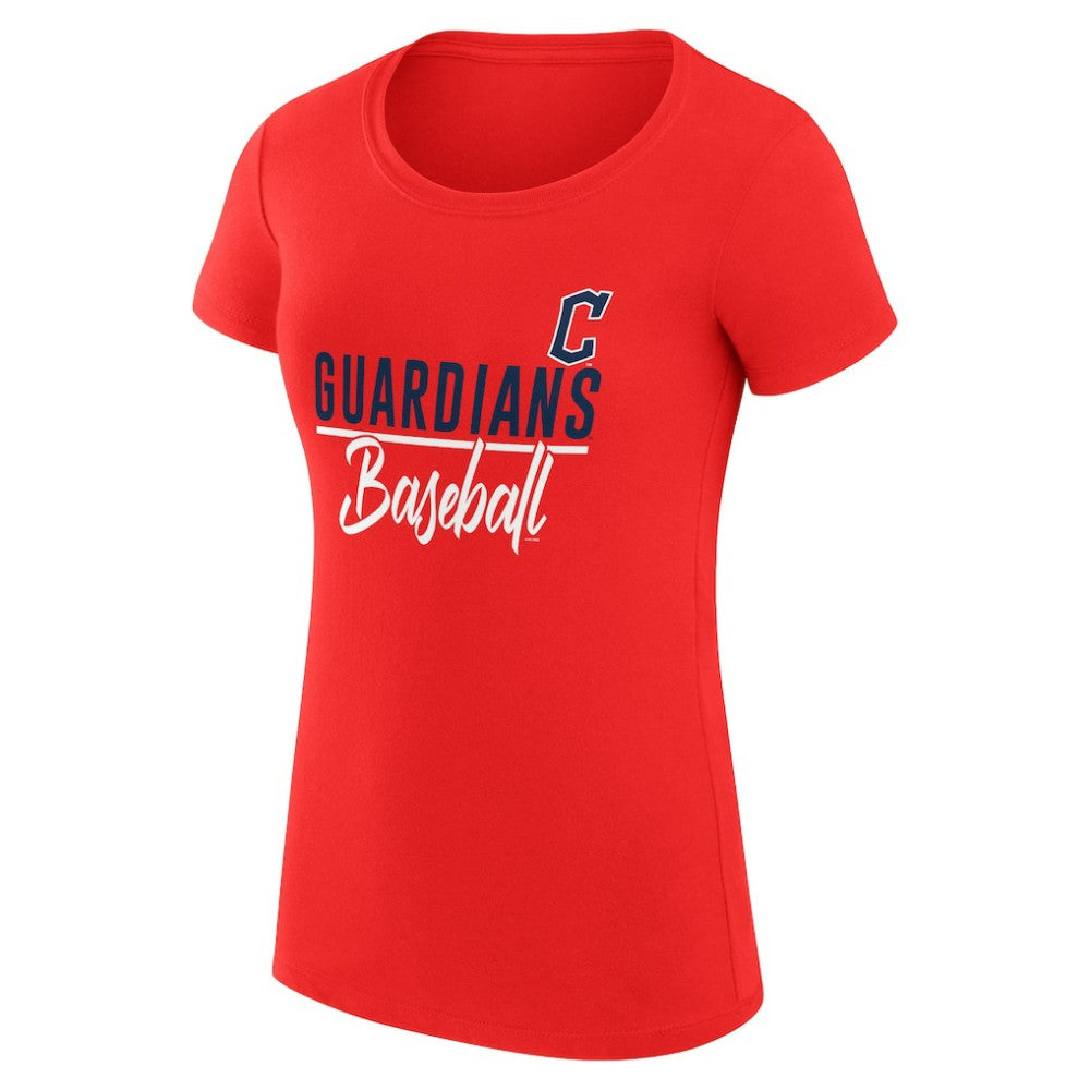 Cleveland Guardians G-III 4Her by Carl Banks Women's Super-Slim Fit Lightweight Team Graphic T-Shirt - Red - MLB on Sale