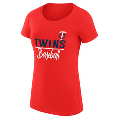 Minnesota Twins G-III 4Her by Carl Banks Women's Super-Slim Fit Lightweight Team Graphic T-Shirt - Red - MLB Discount