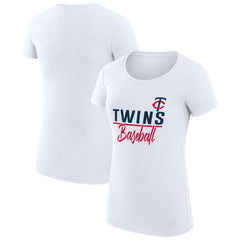 Minnesota Twins G-III 4Her by Carl Banks Women's Super-Slim Fit Lightweight Team Graphic T-Shirt - White - MLB Online